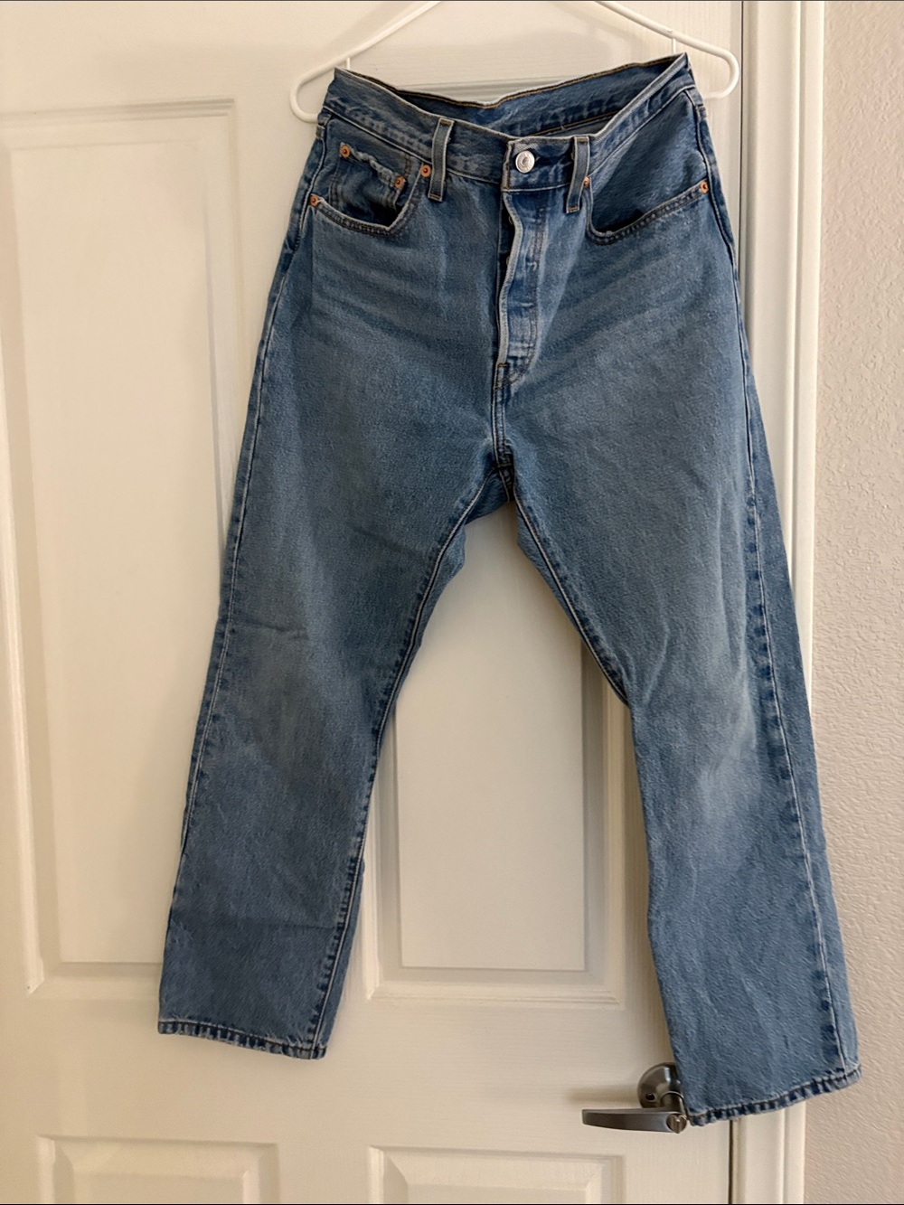 Levi's Women’s 501, Straight Fit Blue Denim Jeans